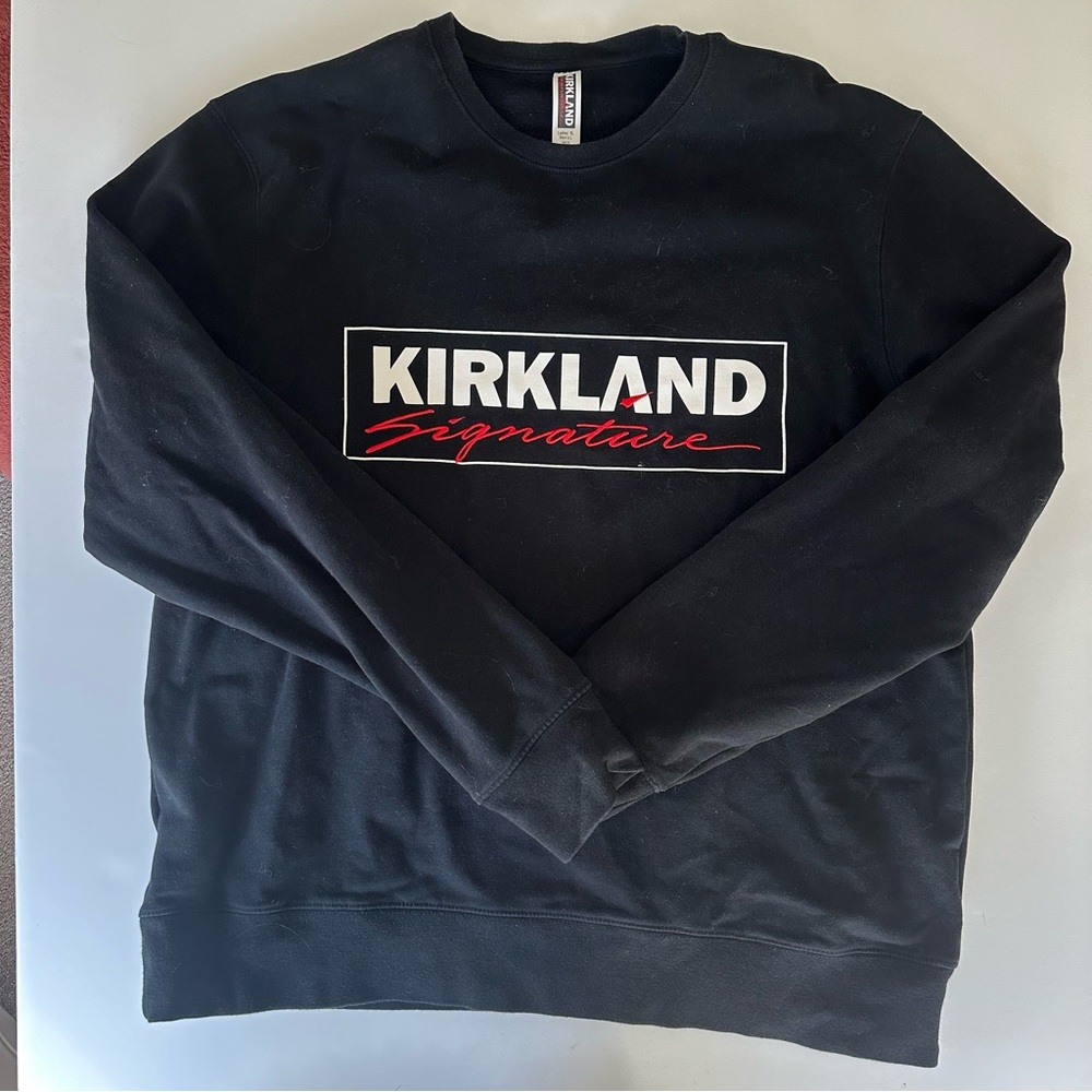 Kirkland Signature Sweatshirt ladies XL Mens Large Black Costco